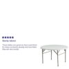 Carnegy Avenue CGA-FLF-20747-GR-HD 47.75 in. Granite White Plastic Tabletop Metal Frame Folding Table