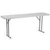 CGA-RB-5477-GR-HD 72 in. Granite White Plastic Tabletop Metal Frame Folding Table
