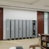 Mlezan DBDG202299G Metal Locker Cabinet Single Tier 12 in. D x 12 in. W x 66 in. H in Gray Steel for Gym School Changing Room