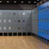 Mlezan DBWL202017G-1 3-Tier Shelf Metal Locker for Employees Students Gym Storage Cabinet Locker in Gray, 66 in. H x 12 in. D x 12 in. W