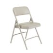 National Public Seating Grey Vinyl Padded Seat Stackable Folding Chair (Set of 4)