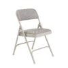 National Public Seating 2202 Grey Fabric Padded Seat Stackable Folding Chair (Set of 4)