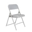 National Public Seating Grey Plastic Seat Stackable Outdoor Safe Folding Chair (Set of 4)