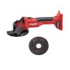 Hilti 3660956 22-Volt Cordless Brushless 5 in. AG 4S Angle Grinder with Kwik Lock (No Battery)