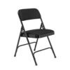 National Public Seating 2210 Midnight Black Fabric Padded Seat Stackable Folding Chair (Set of 4)