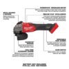 Milwaukee 2889-20 M18 FUEL 18V Lithium-Ion Brushless Cordless 4-1/2 in./5 in. Grinder with Variable Speed & Slide Switch (Tool-Only)