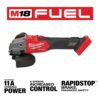 Milwaukee 2889-20 M18 FUEL 18V Lithium-Ion Brushless Cordless 4-1/2 in./5 in. Grinder with Variable Speed & Slide Switch (Tool-Only)