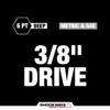 Milwaukee 49-66-7009-49-66-7009 SHOCKWAVE 3/8 in. Drive SAE and Metric 6 Point Impact Socket Set (86-Piece)