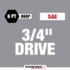 Milwaukee SHOCKWAVE 3/4 in. Drive SAE Deep Well Impact 6 Point Impact Socket Set (8-Piece) Milwaukee SHOCKWAVE 3/4 in. Drive SAE Deep Well Impact 6 Point Impact Socket Set (8-Piece)