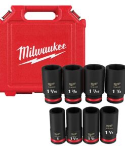 Milwaukee SHOCKWAVE 3/4 in. Drive SAE Deep Well Impact 6 Point Impact Socket Set (8-Piece)