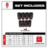 Milwaukee SHOCKWAVE 3/4 in. Drive SAE Deep Well Impact 6 Point Impact Socket Set (8-Piece) Milwaukee SHOCKWAVE 3/4 in. Drive SAE Deep Well Impact 6 Point Impact Socket Set (8-Piece)