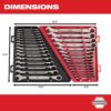 Milwaukee Metric Ratcheting Combination Wrench Set (15-Piece)
