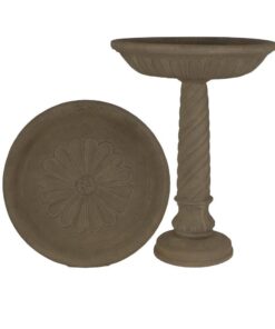 MPG PF6044SAG 22 in. Dia Special Aged Granite Finish Cast Stone Fiberglass Birdbath