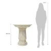 MPG PF6284AW 32.5 in. H. Aged White Cast Stone Fiberglass Royal Leaf Round Birdbath MPG PF6284AW 32.5 in. H. Aged White Cast Stone Fiberglass Royal Leaf Round Birdbath