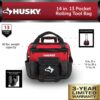 Husky HD65014-TH 14 in. 13 Pocket Rolling Tool Bag Husky HD65014-TH 14 in. 13 Pocket Rolling Tool Bag