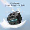 Renogy RPS2220AA-US PHOENIX 200-Watt Portable Power Station, 222Wh Solar Generator, Li Backup Battery Charger for Camping Home Emergency
