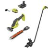 RYOBI P2980-AC ONE+ 18V Cordless Grass Shear and Shrubber Trimmer with Caddy and 2.0 Ah Battery and Charger