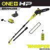 RYOBI P2580-CMB1 ONE+ HP 18V Brushless Whisper Series 8 in. Cordless Pole Saw with Extra Chain, Bar and Chain Oil, Battery, and Charger