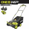 RYOBI P2740 ONE+ HP 18V Brushless 14 in. Cordless Battery Dethatcher/Aerator with (2) 4.0 Ah Batteries and Charger