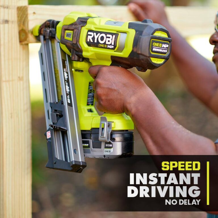 RYOBI ONE+ HP 18V Brushless Cordless AirStrike 30° Framing Nailer (Tool