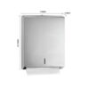 Alpine Industries 480-2PK Stainless Steel Brushed C-Fold/Multi-Fold Paper Towel Dispenser (2-Pack)