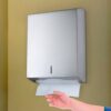 Alpine Industries 480-2PK Stainless Steel Brushed C-Fold/Multi-Fold Paper Towel Dispenser (2-Pack)