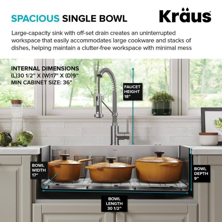 Kraus Kch 1000 Loften All In One 33 In Drop In Undermount Single Bowl