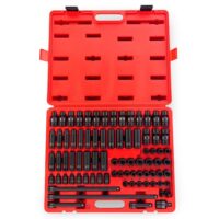 SUNEX TOOLS 3580 3/8 in. Drive Master Impact Socket Set (80-Piece)