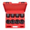 TEKTON 4893 3/4 in. Drive 2-1/16 - 2-1/2 in. 6-Point Shallow Impact Socket Set