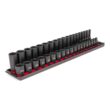 TEKTON SID91211 3/8 in. Drive 6-Point Impact Socket Set (38-Piece) (6-24 mm) with Rails