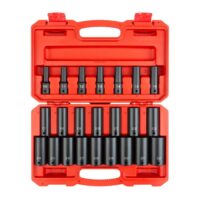 TEKTON 1/2 in. Drive Deep 6-Point Impact Socket Set, 23-Piece (10 mm - 32 mm)
