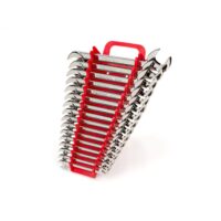 TEKTON WAE91202 10 mm to 27 mm Angle Head Open End Wrench Set Keeper (16-Piece)