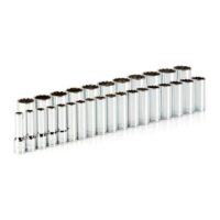 TEKTON SHD92016 1/2 in. Drive Deep 12-Point Socket Set 10 mm to 38 mm (29-Piece)