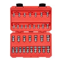 TEKTON SHD99301 1/4, 3/8 in. Drive Universal Joint Socket Set (33-Piece)