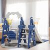 TOBBI TH17H0756 Kids Play Slide and Swing Set Indoor Outdoor Play Ground