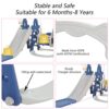 TOBBI TH17H0756 Kids Play Slide and Swing Set Indoor Outdoor Play Ground