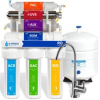Express Water ROALKUV10M UV Reverse Osmosis Water Filtration System - 11 Stage UV Water Filter with Faucet and Tank - 100 GDP