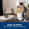 GE ADHL35LA 35 pt. Dehumidifier with Smart Dry for Bedroom, Basement or Very Damp Rooms up to 3000 sq. ft. in White, ENERGY STAR