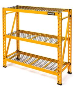 DEWALT DXST4500-W Yellow 3-Tier Wire Steel Garage Storage Shelving Unit (50 in. W x 48 in. H x 18 in. D)