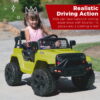 Best Choice Products 12V Kids Ride On Truck Car w/ Parent Remote Control, Spring Suspension, LED Lights - Green