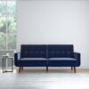 Better Homes & Gardens Nola Modern Futon, Blue Velvet