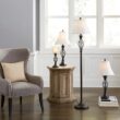 allen + roth Clairiby Transitional Medium Base (e-26) Lamp Set with Off-white Shades