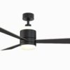 Fanimation Studio Collection Upright 48-in Black LED Indoor Ceiling Fan with Light Remote (3-Blade)