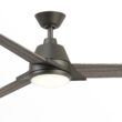 Fanimation Studio Collection Pyramid 52-in Matte Greige LED Indoor/Outdoor Ceiling Fan with Light Remote (3-Blade)
