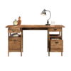 Sauder Trestle Executive Desk, Vintage Oak Finish