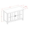 Better Homes & Gardens Oxford Square TV Stand for TVs up to 55", Rustic Brown