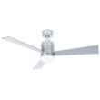 Fanimation Studio Collection All-Weather Pylon 48-in Silver LED Indoor/Outdoor Propeller Ceiling Fan with Light Remote (3-Blade)