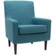 Mainstays Kinley Lounge Arm Chair, Teal Polyester Fabric