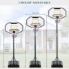 Marnur Portable Basketball Goal Basketball Hoop 35 Inch Outdoor Basketball Hoops Backboard with 7 ft-8.5ft Adjustable & Removable Wheels Indoor Basketball System Game Play