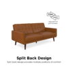 Better Homes & Gardens Nola Modern Futon, Camel Faux Leather